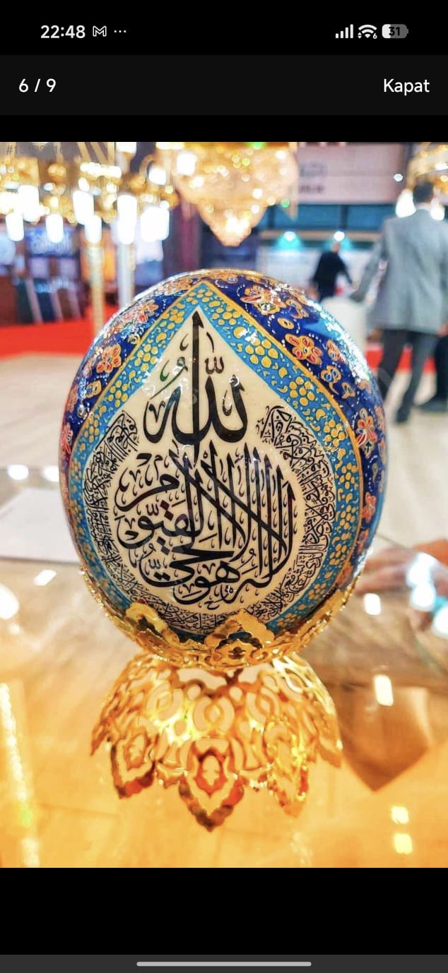 Osmanlı Motifli Hat Yazılı Yumurta